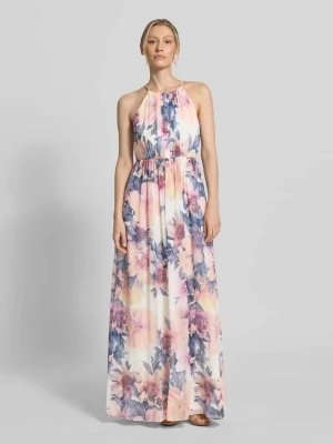 długa sukienka z szyfonu we wzór na całej powierzchni Jake*s Cocktail