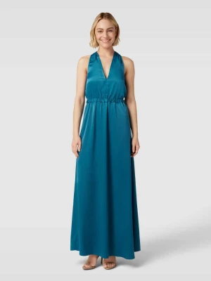 Długa sukienka z wiązaniem na szyi model ‘ATHENA’ YAS
