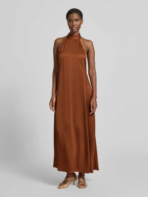 Długa sukienka z wiązaniem na szyi model ‘SANETTLE’ Samsøe Samsøe