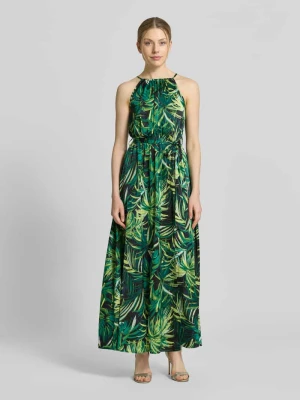 długa sukienka z wiązanym paskiem Apricot