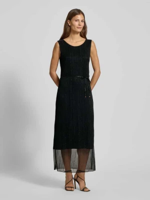 Długa sukienka z wiązanym paskiem model ‘An44ina’ ZABAIONE