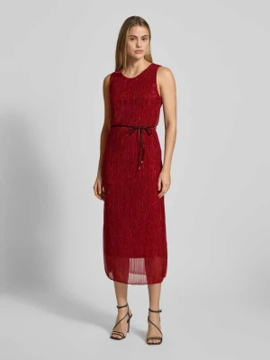 Długa sukienka z wiązanym paskiem model ‘An44ina’ ZABAIONE