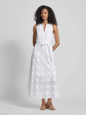 Długa sukienka z wiązanym paskiem model ‘Paolina’ MOS MOSH
