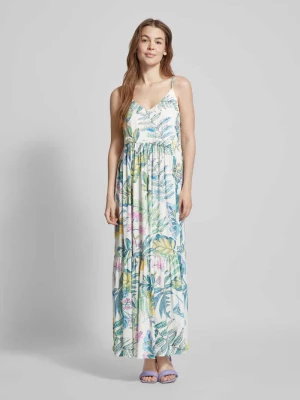 Długa sukienka z wiskozy w kwiatowy wzór MORE & MORE