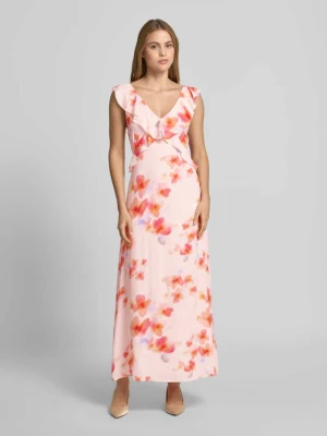 Długa sukienka z wiskozy z falbanami model 'Callindra' MbyM