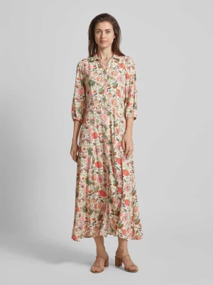 Długa sukienka z wiskozy z kwiatowym wzorem model ‘Sammy’ Soyaconcept