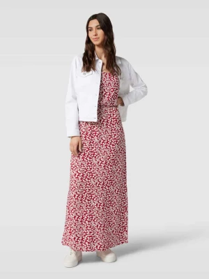 Długa sukienka z wiskozy z kwiatowym wzorem na całej powierzchni model ‘NOVA’ Only