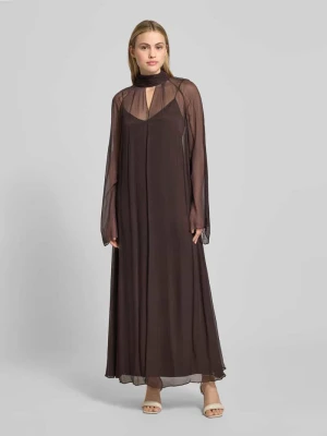 Długa sukienka z wiskozy ze stójką model ‘ESTHER’ Staud