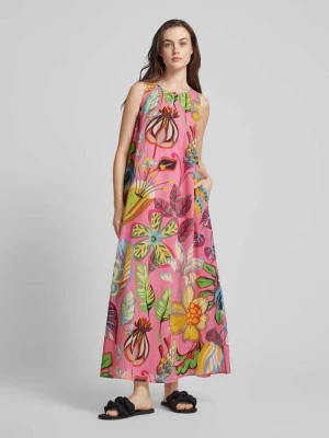 Długa sukienka z wycięciem w kształcie łezki LUISA CERANO