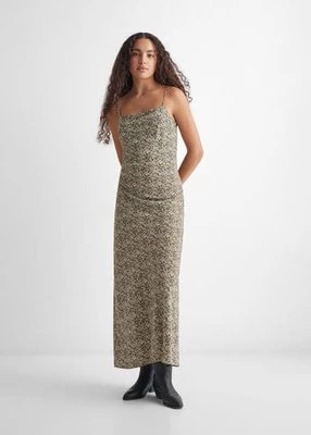 Długa sukienka ze wzorem MANGO TEEN