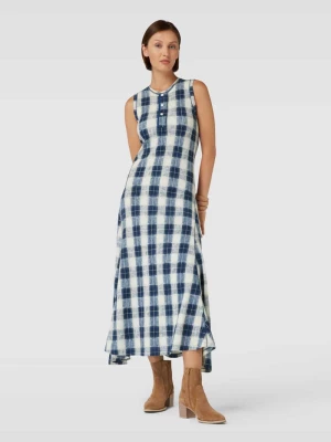 Długa sukienka ze wzorem w kratkę model ‘ROWIE’ Polo Ralph Lauren