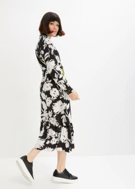 Długa sukienka ze zrównoważonej wiskozy bonprix