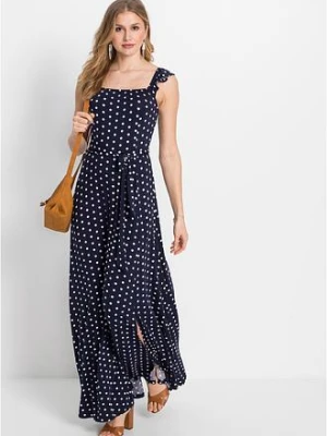 Długa sukienka ze zrównoważonej wiskozy bonprix