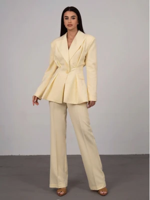 Długa taliowana marynarka TERRY - bananowa  magmac 