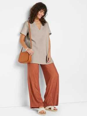 Długa tunika muślinowa z czystej bawełny bonprix