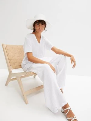 Długa tunika muślinowa z czystej bawełny bonprix