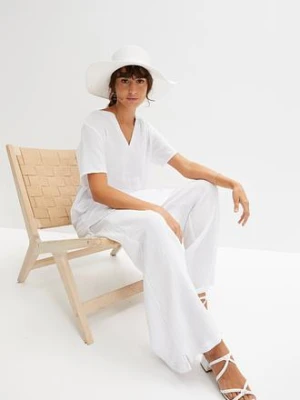 Długa tunika muślinowa z czystej bawełny bonprix