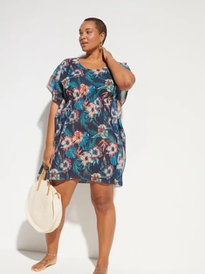 Długa tunika plażowa z lekkiego szyfonu bonprix