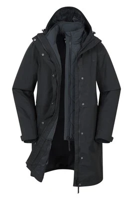 Długa wodoodporna kurtka damska Luna 3 w 1 - Black Mountain Warehouse