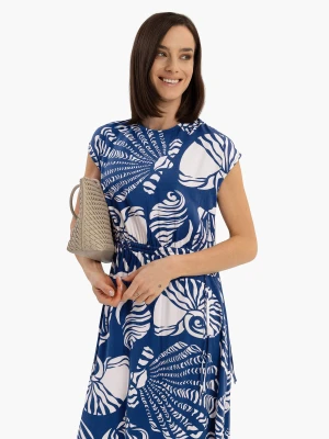 Długa, wzorzysta sukienka G-KAMELIA Volcano