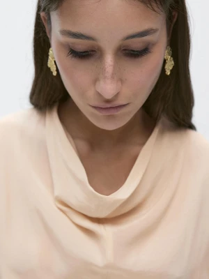 Długa Zwiewna Sukienka Z Falbanami - Szmpan - - Massimo Dutti - Kobieta