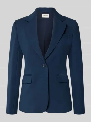 Długi blezer o kroju regular fit z czystej żywej wełny model 'WKDLAMINE' Weekend Max Mara Granatowy