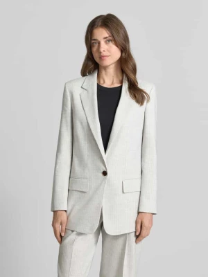 Długi blezer o kroju regular fit z mieszanka lnu model 'ANETTEA' HUGO