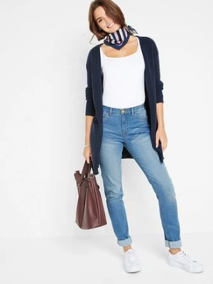 Długi kardigan w szeroki prążek bonprix