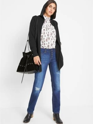 Długi kardigan z mieszanki bawełny bonprix