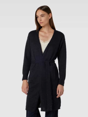 Długi kardigan z wiązanym paskiem model ‘GABON’ MM