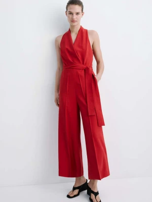 Długi kombinezon w paski czerwony - Kobieta - - MANGO