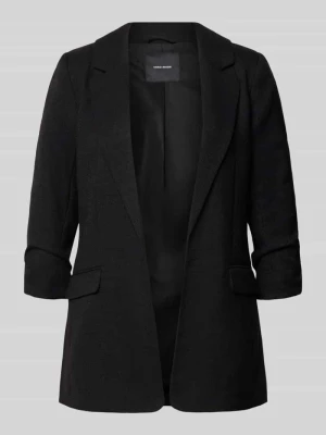 Długi longblazer o kroju regular fit z dodatkiem wiskozy model 'FRIDA' Vero Moda Czarny