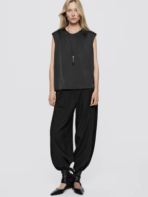 Długi Naszyjnik Z Motywem Nasiona - Limited Edition - Czarny - Massimo Dutti - Female