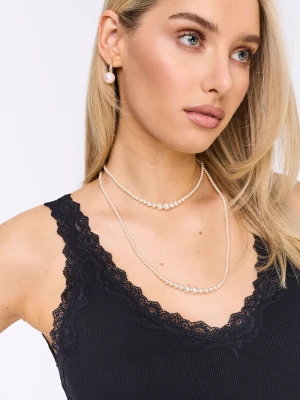 Długi naszyjnik z perłowych koralików TARANKO