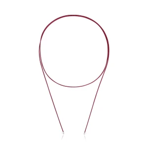 Długi Naszyjnik Ze Srebra W Kolorze Burgundowym Tous Basics - Tous Rozmiar