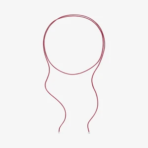 Długi Naszyjnik Ze Srebra W Kolorze Burgundowym Tous Basics - Tous Rozmiar