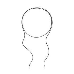 Długi Naszyjnik Ze Srebra W Kolorze Czarnym Tous Basics - Tous Rozmiar