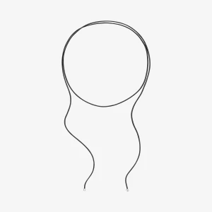 Długi Naszyjnik Ze Srebra W Kolorze Czarnym Tous Basics - Tous Rozmiar