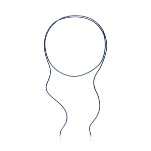 Długi Naszyjnik Ze Srebra W Kolorze Niebieskim Tous Basics - Tous Rozmiar