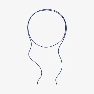 Długi Naszyjnik Ze Srebra W Kolorze Niebieskim Tous Basics - Tous Rozmiar