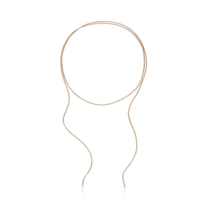 Długi Naszyjnik Ze Srebra Z Brązowym Sznurkiem Tous Basics. - Tous Rozmiar