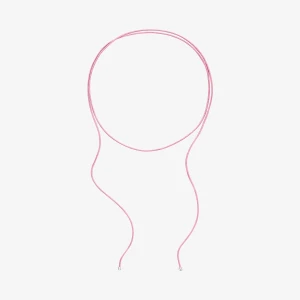 Długi Naszyjnik Ze Srebra Z Różowym Sznurkiem Tous Basics. - Tous Rozmiar