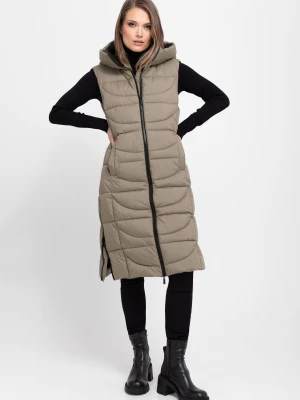 Długi, pikowany bezrękawnik V-JAVA Volcano