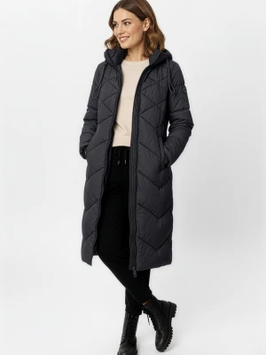 Długi, pikowany płaszcz J-CELESTE Volcano