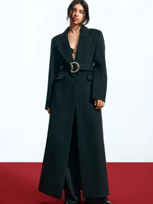 Długi płaszcz wełniany Egonlab Desigual