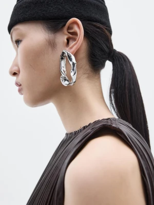 Długi Plisowany Top Ze Skóry Nappa − Limited - Brązowy - - Massimo Dutti - Kobieta