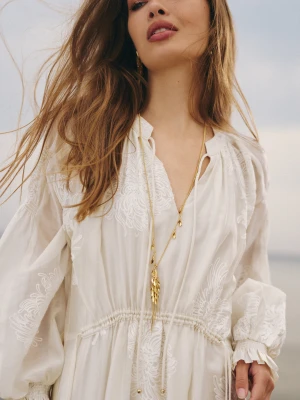 Długi pozłacany naszyjnik z zawieszką TARANKO