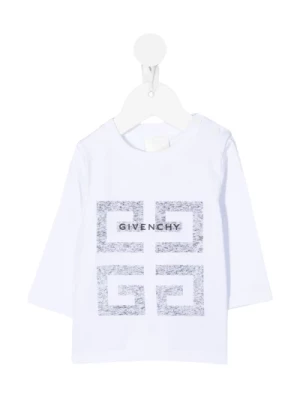 Długi rękaw bawełnianej koszulki z odważnym nadrukiem logo Givenchy
