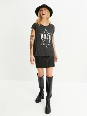 Długi shirt z miękkiego materiału z wiskozą bonprix