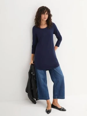 Długi shirt z wiskozy, długi rękaw bonprix